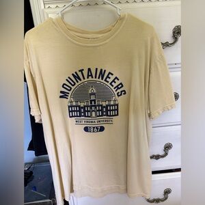 WVU Comfort Colors Yellow Short Sleeve Tee